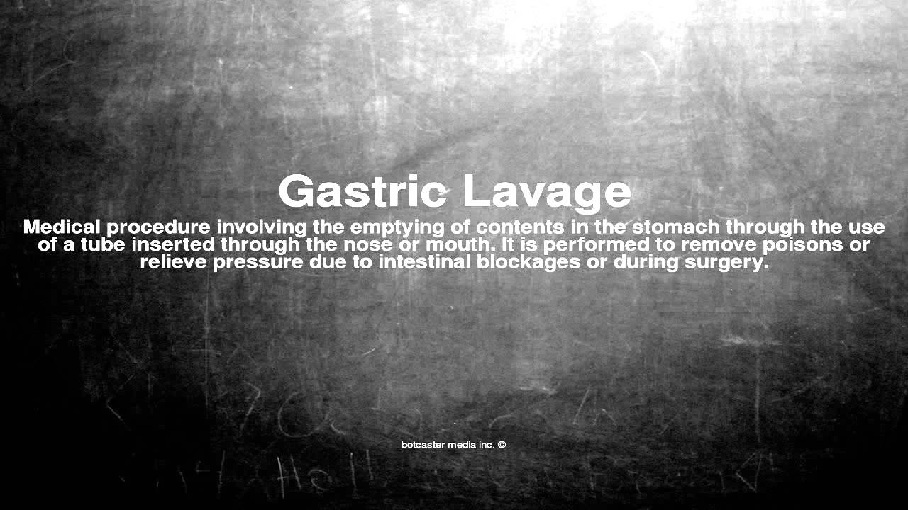 Medical Vocabulary What Does Gastric Lavage Mean YouTube