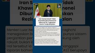 Menlu Iran Kami Tak Khawatir Jika Khamenei Dibunuh As Saat Perang Rezim Tidak Akan Runtuh