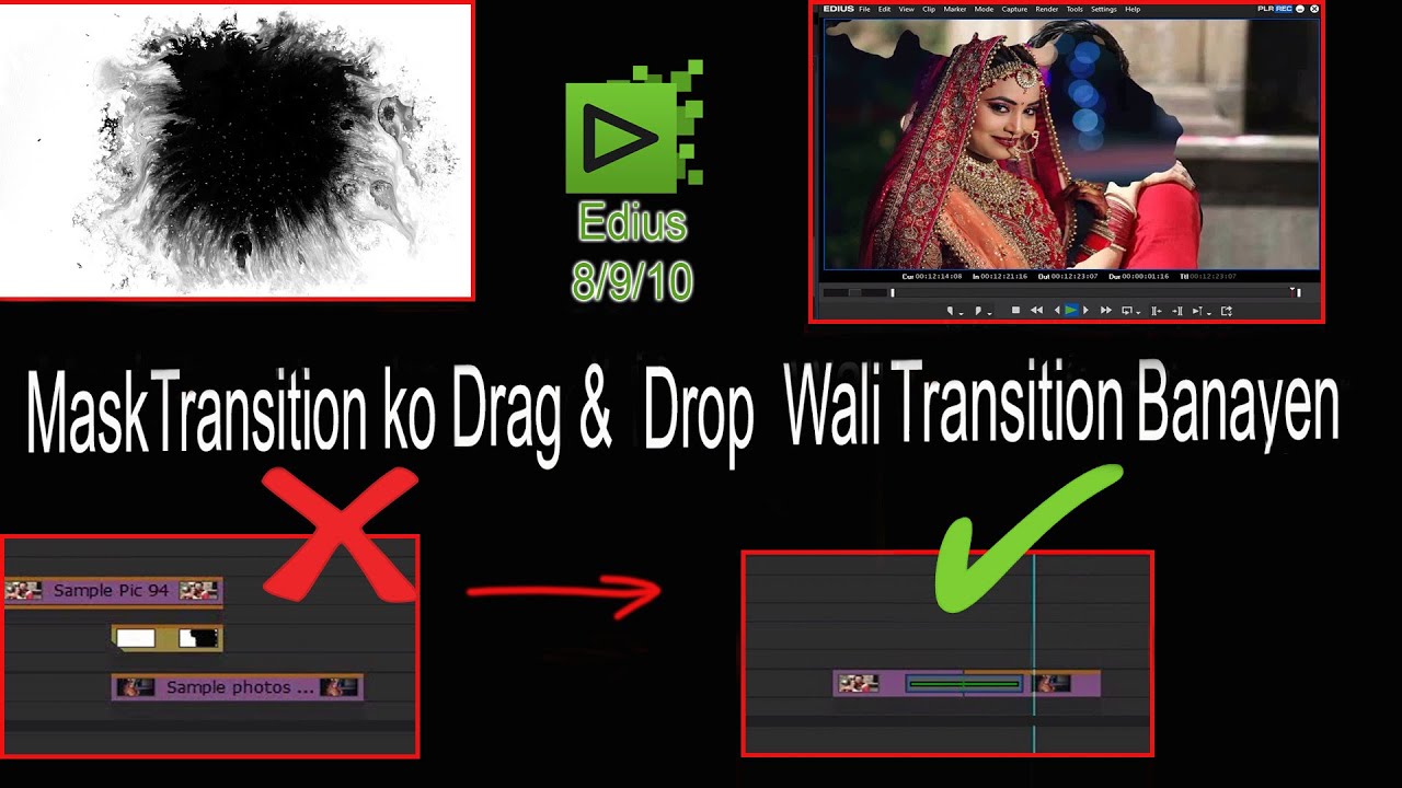 Convert Matte Transition To Drag  Drop Transition In Edius