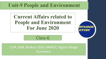 Class-6 Current Affairs People and Environment for NET 2020