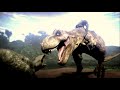 T Rex Tyrannosaurus Rex Vs Velociraptor Fight 