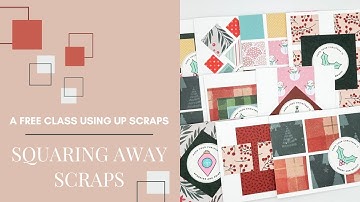 Use Christmas Patterned Paper Scraps | Free Cardmaking Class | Squaring Away Scraps