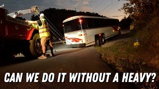 Tour Bus Seriously Stuck | Can We Recover It Without A Heavy?