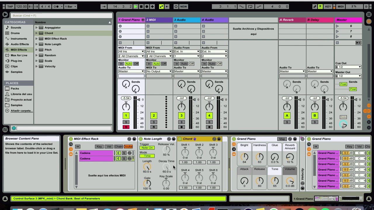 Ableton Live Controllerism en Español - 13 Midi Effect Rack - YouTube