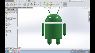 Membuat Logo Android 3D Menggunakan Solidworks - How to Make Android 3D Logo Using Solidworks