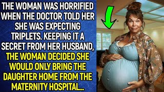 The woman was horrified when the doctor told her she was expecting triplets. Keeping it a secret...