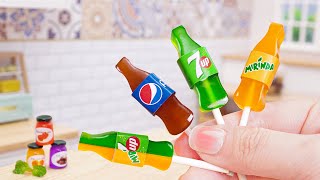 Satisfying Miniature Lollipop From Pepsi, Mirinda 7Up Candy Party & Mini Food By Miniature Cooking