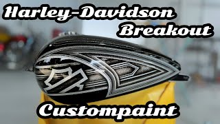 【ハーレー】カスタムペイント　ソフテイル　FXBR　ブレイクアウト【Harley-Davidson Softail Breakout】Custompaint lowriderstyl