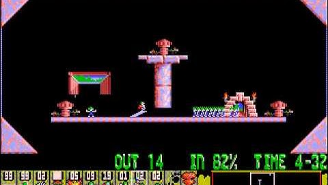 Lemmings - Lv26 Tricky: I have a cunning plan