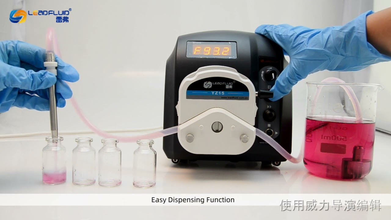 Aseptic liquid dispenser for peristaltic filling machine of volumes