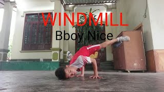 Practicing windmill(power move basic beggining)-Bboy Nice