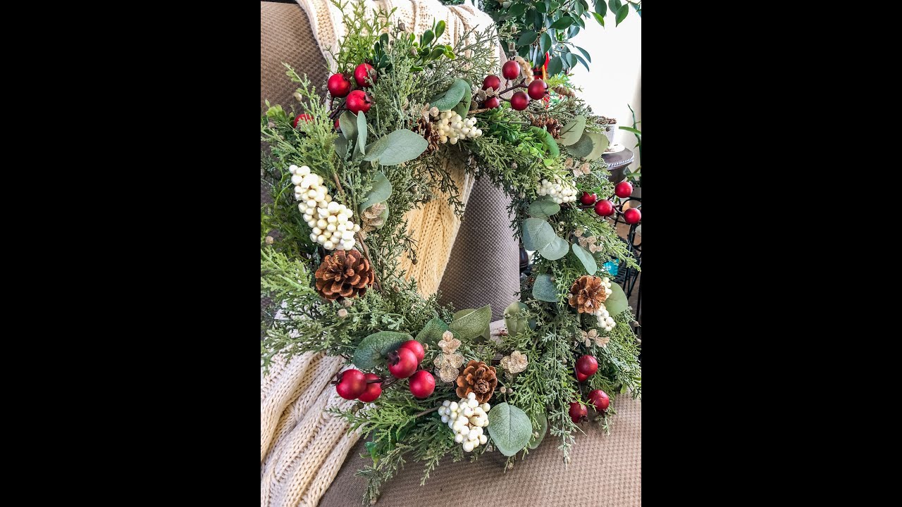 Easy Christmas DIY Front Door Wreath YouTube
