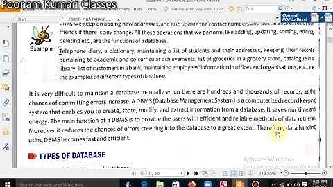 class 7th Lesson 7  Database part 1