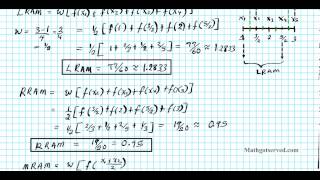 cU5L1b  pt II LRAM MRAM RRAM Rectangular Approximations Left right hand riemann calculus