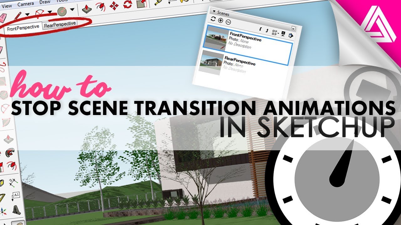 How to Get Rid of the Transition Animation Between Scenes in Sketchup