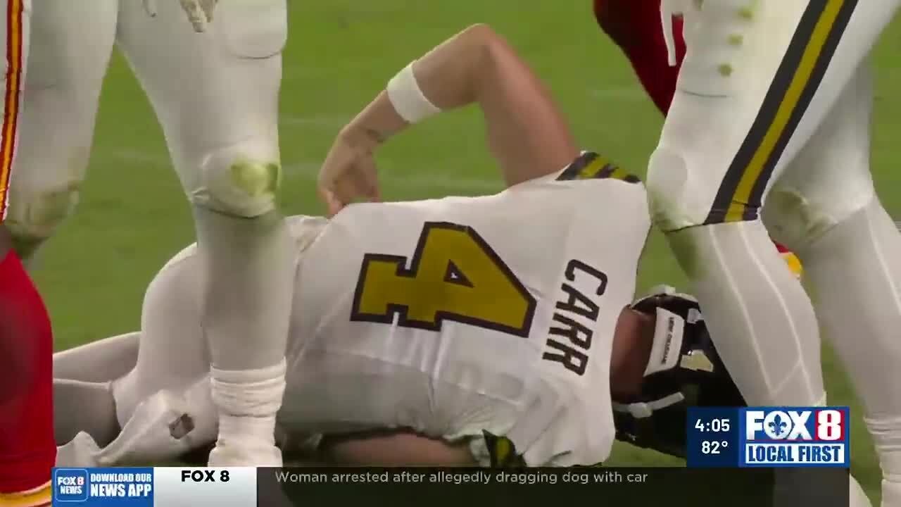 Dennis Allen provides no update on Derek Carr's injury