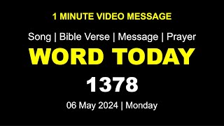 Word Today-1378 | Bro RSV | One-Minute Video Message (Malayalam) | 06 May 2024