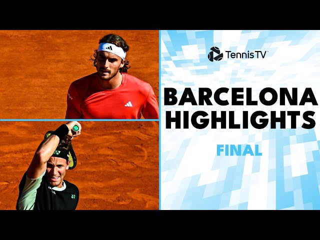 Stefanos Tsitsipas vs Casper Ruud For The Title! 🏆 Barcelona 2024 Final Highlights class=