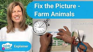 Fix the Farm Animals Picture Activity | Twinkl Teaches EYFS