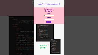 how to create a temperature converter using javascript..temperature converter..#html #css#javascript