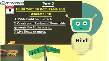 (Day 10)Servicenow table creation | Resturant Table Build | Table Concept | Live Demo | Day 7-Part 2