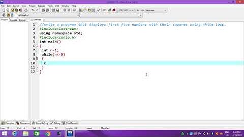 write A Program That Dispalys Firs Five Numbers With Their Squares Using While Loop  1