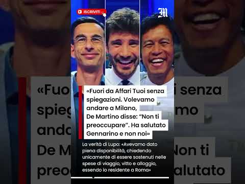 Video «Fuori da Affari Tuoi senza spiegazioni. De Martino ha salutato Gennarino e non noi»
