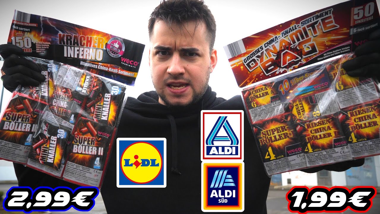 Lidl vs Aldi: Billige Böller Sortimente im Vergleich 🧨💥 Kracher Inferno vs Dynamit Bag 😍