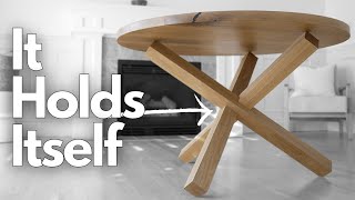 Simple Modern Dining Table That looks Complicated | YOU CAN BUILD | Plans Available