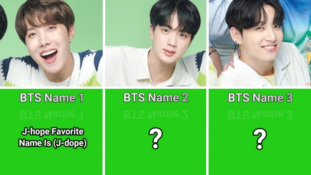 You've never heard of BTS members' SECRET fake name preference! YouTube