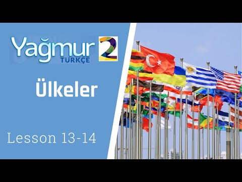 Learn Turkish Elementary Lesson 13 - 14,  Countries, "li" and "ci" Suffix, "de" State. Ülkeler.