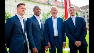 ÖFBTeam von Staatsspitze am Heldenplatz verabschiedet