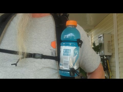 adding a water bottle holder to a backpack