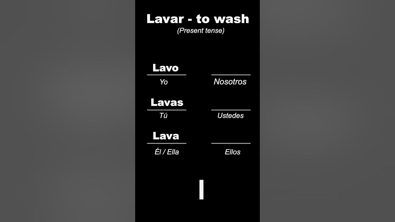 Lavar - Spanish Verb Conjugation Present