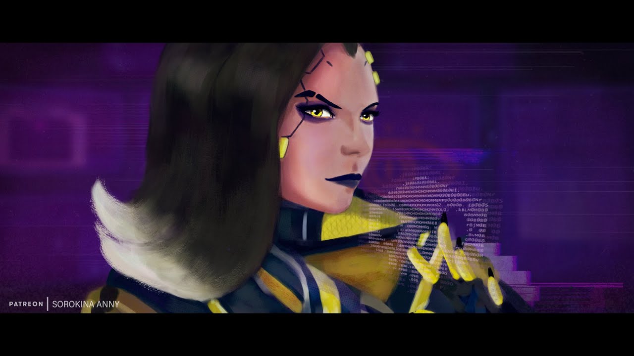 Drawing Sombra (Overwatch)