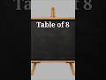 Table of 8 | Kids education | Maths multiplication table of 2 | #educationalvideo #shorts #kids