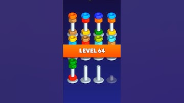 Nut Sort Level 64 | Nut and Bolt Game | #nutssort #nutsandbolts #games #game #gaming #shorts