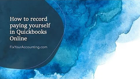 Bookkeeping how-to: record paying yourself in Quic...