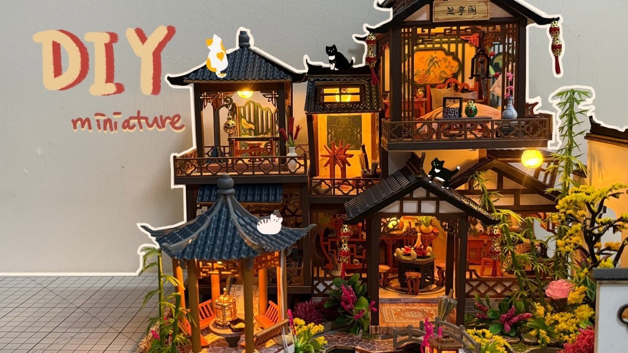 DIY Miniature House - Elegant Orchid Pavilion