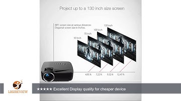 Portable WiFi Projector Android OS Hizek 1200LM LED Bluetooth Wireless Home Theater Support APP