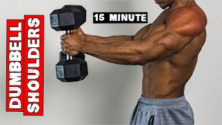 Dumbbell Shoulder workout for you 💗✨ ☑️3 rounds 10-12 reps each ▫️shoulder  press ▫️around the world ▫️shoulder ra