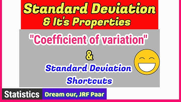Variance and Coefficient of Variation (CV) #MOD | Standard Deviation Shortcuts | Statistics | NET