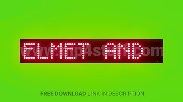 Safety Helmet and Boots Required at All Times Scrolling Red Dot Matrix LED Text Animation on Green S