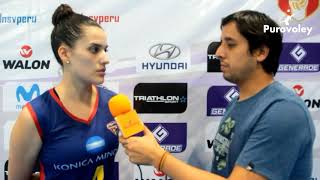 Cristina Cuba, armadora de Jaamsa en la Liga Nacional de Voleibol peruano