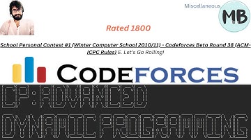 112. School Personal Contest #1 - Codeforces Beta Round 38 (ACM-ICPC Rules) E. Let