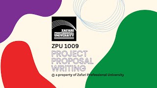 Project Proposal Writing | Zafari Institute of Project Management | Zafari Professional University