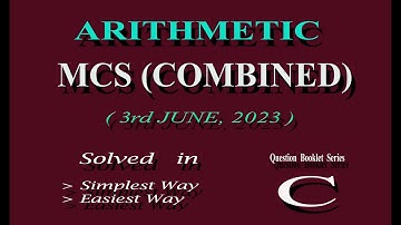 MCS(COMBINED) | JUNE - 2023 | SOLVED |