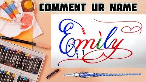 Emily Name Signature Calligraphy Status | How to Draw, Cursive Calligraphy with Cut Marker