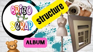 TUTO StRUCTURE ALBUM ORIGINAL  projet STAMPERIA BROCANTE avec la boutique BRICO&SCRAP