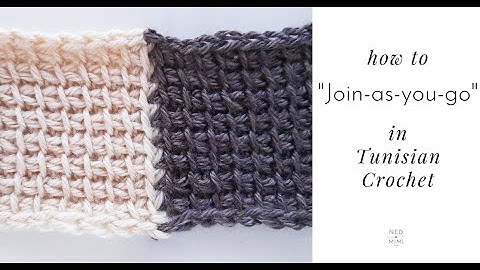 Tunisian Crochet "join-as-you-go" tutorial